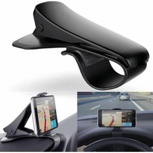 Car Phone Mount - Universal HUD Design Smart Phone Holder 6.5 Inch Universal Clip On Car HUD GPS Dashboard Mount Cell Phone Holder Non-Slip Durable Stand for Safe Driving