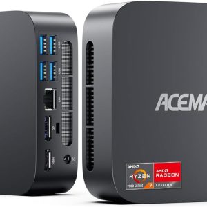 ACEMAGICIAN Kron Mini K1 Mini PC, Ryzen 7 7730U (Upgraded 5825U/7430U) up to 4.5Ghz, 16GB RAM 512GB SSD Micro Computer Support 4K, Desktop PC with WiFi6/BT5.2/Pre Win11Pro, Home Office Casual Gaming