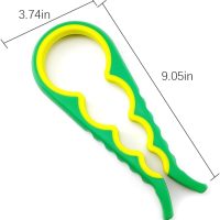 4-in-1 Multi-Functional Bottle Opener: Non-Slip Rubber Grip, Ideal for Home, Restaurant, and Seniors with Weak Hands（Green） - Image 2