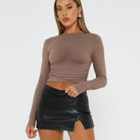 AUTOMET 3 Pack Womens Long Sleeve T Shirts Fall Fashion Basic Going Out Crop Tops Slim Fitted Winter Clothes 2025 - Image 2