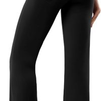 Womens Dress Pants Stretchy Work Pants Business Casual Office Trousers Pull On Flare Slacks with 4 Pockets - Image 3
