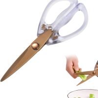Stainless Steel Scissors, Transparent Handle Household Shears - Image 2