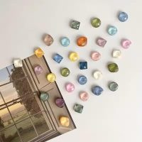 Geometric Decorative Fridge Magnets, 8Pcs Circle & Square Water Wave Magnetic Stickers for Whiteboard & Refrigerator - Image 2