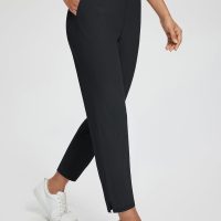 baleaf Womens Travel Pants Lightweight Stretch with Zipper Pockets Petite Ankle Dressy Golf Work Business Casual Slacks - Image 6