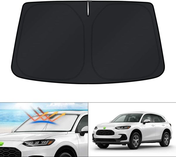 KUST Windshield Sun Shade for Honda HR-V Accessories 2023-2024 2025 2026 HRV Sunshade Window Sun Visor Protector Foldable Blocks UV Rays Keep Car Cooler