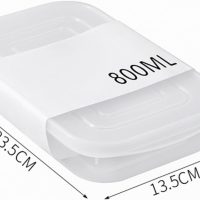 Crisper Box Refrigerator Special Transparent Polypropylene With Lid Fruit Fresh Frozen Sealed Food Box 800ml LCC536-01 - Image 2