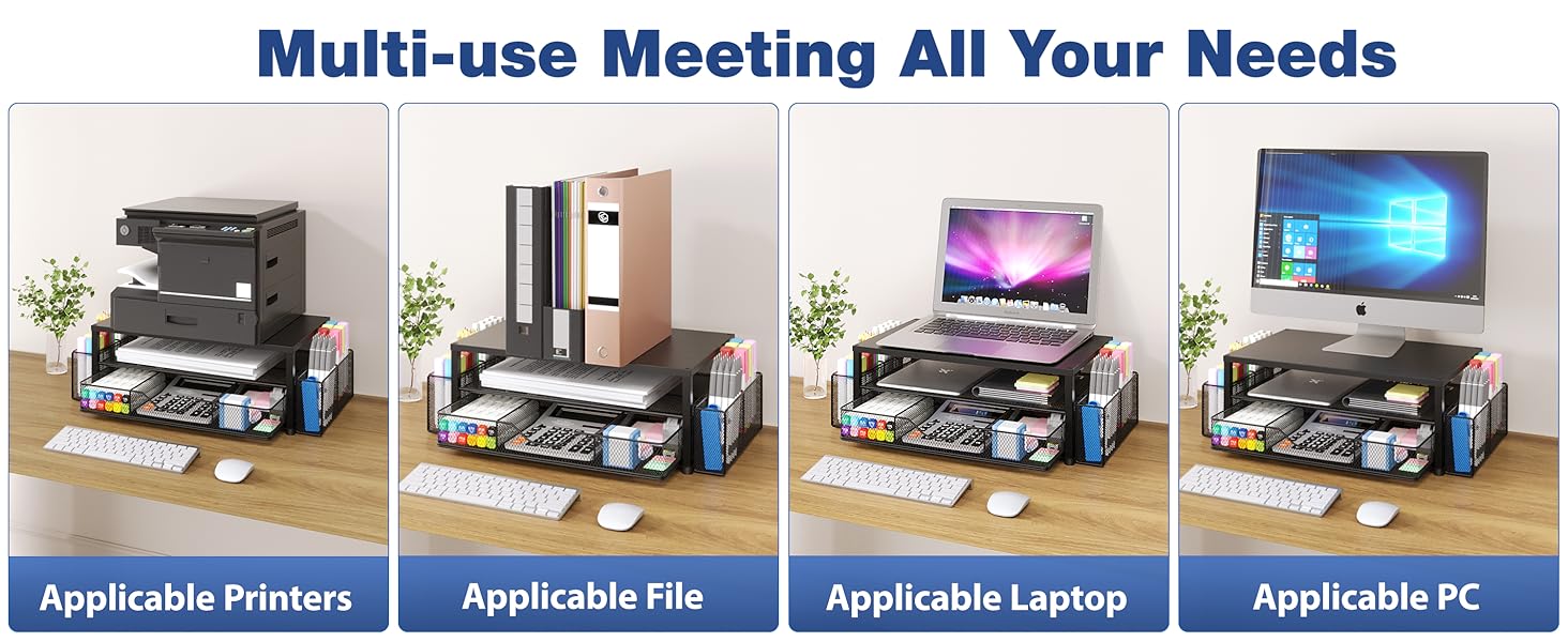 monitor stand for desk organizers and accessories computer stand riser office organization  desktop 