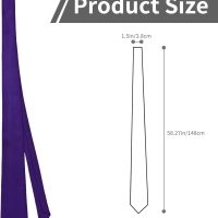 Generic Solid Color Tie, Formal Necktie for Men, Black - Image 4