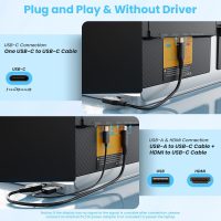 2025 Upgraded 14" Laptop Screen Extender, Ultra-Thin 1080P Laptop Monitor Extender, Ultra-Light Dual Screen Portable Monitor for 13-17.3" Laptops, Compatiable with Windows/Mac/Linux/Chrome/Android/iOS - Image 6