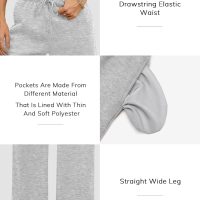 ATHMILE Womens Sweatpants 2025 Fall Baggy Wide Leg Sweatpant Fleece Lined Straight Leg Sweat Pants - Image 3