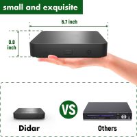 Didar Blu Ray DVD Player, Ultra Mini 1080P Blue Ray Disc Player Home Theater Play All DVDs and Region A 1 Blu-Rays, Support Max 128G USB Flash Drive + HDMI/AV Output + Built-in PAL/NTSC with Cables - Image 2