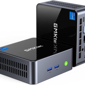 GMKtec Mini PC Intel i7-1195G7(Up to 5.0GHz) 16GB DDR4 1TB SSD, Mini Desktop Computers Dual SSD Slot, WiFi 6, USB3.2, BT 5.2, DP, HDMI, RJ45 2.5G