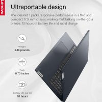 Lenovo Ideapad 1 Laptop, 15.6" FHD (1920x1080) IPS 300nits Anti-Glare Display, Touch, Ryzen 5 7520U, 8GB RAM, 256GB Storage, AMD Radeon Graphics, HDMI, Windows 11, HDMI, Abyss Blue - Image 5