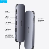 Anker USB C Hub, 7-in-1 Multi-Port USB Adapter for Laptops, 4K@60Hz USB C to HDMI Splitter, 85W Max Power Delivery, 3xUSBA & C 3.0 Data Ports, SD/TF Card, for Type C Devices (Charger Not Included) - Image 2