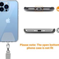 CACOE Phone Lanyard 2 Pack-2× Adjustable Neck Strap,2× Phone Patches,Universal Cell Phone Multifuctional Patch Lanyards Compatible with Most Smartphones(Black+Gray) - Image 2