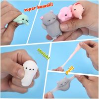 KINGYAO Squishies Squishy Toy 24pcs Party Favors for Kids Mochi Squishy Toy moji Kids Mini Kawaii squishies Mochi Stress Reliever Anxiety Toys Easter Basket Stuffers fillers with Storage Box - Image 7