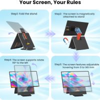 Hyangin 2025 Upgraded 24 Inch Large Portable Monitor for Laptop,1080P FHD 100Hz Portable Screen,120% sRGB IPS Portable Second Monitor with Adjustable Stand for Laptop, MacBook, Phones - Image 6