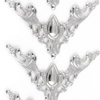 20pcs Antique Corner Protectors Metal Corner Protector Decorative Corner For Book Furniture Dressers Jewelry Boxes (silver white) - Image 6