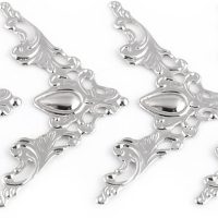 20pcs Antique Corner Protectors Metal Corner Protector Decorative Corner For Book Furniture Dressers Jewelry Boxes (silver white) - Image 4