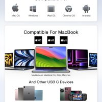 Hiearcool USB C Hub, USB-C Multi-Port Adapter for MacBook Pro, 7IN1 USBC to HDMI Hub Dongle Compatible for Laptops and Other Type C Devices (4K HDMI USB3.0 SD/TF Card Reader 100W PD) - Image 5