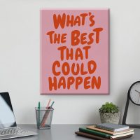 Inspirational Quotes Wall Decor, Encouragement Gifts for Friends, What's The Best That Could Happen Poster for Room Bedroom Office Wall Decor 8x10 Inch - Image 4