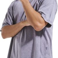 3 Pcs Men's Oversized Heavy Cotton Summer T-Shirts Vintage Tee Loose Fit Short Sleeve Casual Tshirts for Men Women - Image 3