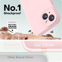 LOVE 3000 Designed for iPhone 14 Case, Premium Silicone with [Soft Anti-Scratch Microfiber Lining] Shockproof Protective Phone Case for Men Women Girls 6.1", Chalk Pink - Image 4