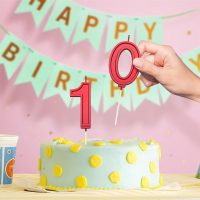 Red 9 Number Birthday Candles for Cake, 2.76 Inch Cake Topper Number 9 Candles for Wedding Anniversary Cake Decorations, Happy Birthday Party Decorations - Image 5