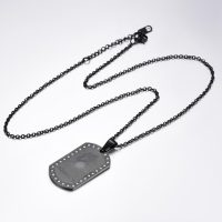 Necklace for Men Women Stainless Steel Bottom Patterned Pendant Zodiac Signs Aquarius Necklace Simple Jewelry Gifts - Image 4
