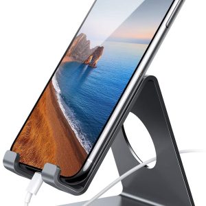 Lamicall Cell Phone Stand, Phone Dock : Cradle, Holder, Stand, Compatible with Phone 12 Mini 11 Pro Xs Xs Max Xr X 8 7 6 6s Plus 5 5s 5c All Android Smartphone Charging, Accessories Desk - Gray