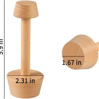 Wooden Tart Tamper Set, Double Side Pie Pastry Dough Tamper, Egg Tart Pan Mold DIY Cake Pastry Baking Tool for Mini Egg Tart, Cheesecakes, Pasta and Dessert Baking (1 Pieces) - Image 2