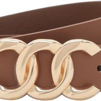 Women Belt for Jeans Pants Dress Faux Leather Cinch Waist Belt for Ladies with Gold Buckle - Image 3