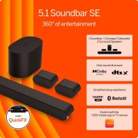 VIZIO 5.1 Soundbar SE, Wireless Subwoofer, Surround Sound w/Dolby Atmos & DTS:X, Bluetooth Speaker, QuickFit™ Compatible – SV510X-08 (New, 2024 Model) - Image 2