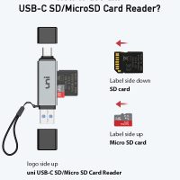 uni SD Card Reader, High-Speed USB C to Micro SD Card Adapter USB 3.0 Dual Slots, Memory Card Reader for SD/Micro SD/SDHC/SDXC/MMC, Compatible with MacBook Pro/Air, Chromebook, Android Galaxy - Image 8