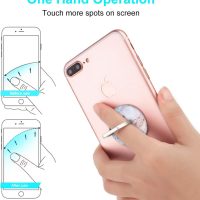 Bonoma Cell Phone Ring Holder Stand, 360 Rotation 3-Pack Universal Smartphone Ring Grip Stand Compatible with Smartphones and Tablets Marble - Image 4