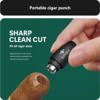 roygra Cigar Cutter Set (3 Pack), Cigar Accessories for Men - Stainless Steel Guillotine, Enlarged V-Cut Fit All Cigars, Punch Tool - Smoking Accessories, Portable Sharp Clean Cut - Silver - Image 4