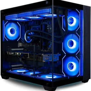 Panorama XL Gaming PC (GeForce RTX 5080, 16-Core Ryzen 9 9950X3D CPU, 96GB DDR5 RAM, 4TB Gen4 NVMe SSD, Water-Cooled, WiFi 6, Windows 11 Pro) Best 2025 Prebuilt RGB Tower Desktop Computer for Gamers