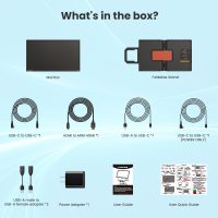 Hyangin 2025 Upgraded 24 Inch Large Portable Monitor for Laptop,1080P FHD 100Hz Portable Screen,120% sRGB IPS Portable Second Monitor with Adjustable Stand for Laptop, MacBook, Phones - Image 9