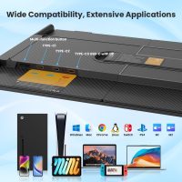 2025 Upgraded 14" Laptop Screen Extender, Ultra-Thin 1080P Laptop Monitor Extender, Ultra-Light Dual Screen Portable Monitor for 13-17.3" Laptops, Compatiable with Windows/Mac/Linux/Chrome/Android/iOS - Image 7
