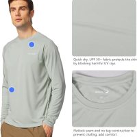 baleaf Men's Sun Protection Shirts UV SPF UPF 50+ Long Sleeve Rash Guard Fishing Running Quick Dry Lightweight - Image 3