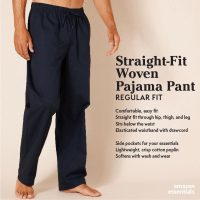 Amazon Essentials Men's Straight-Fit Woven Pajama Pant with Pockets - Image 2