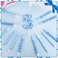 Blue Birthday Decorations, Paw Blue Number 5 Birthday Candle, 5th Birthday Candles Azure Blue Cake Topper Cupcake Toppers Dog Paw Theme Birthday Party Decorations Supplies Cake Sparklers Baby Shower - Image 7
