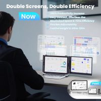 2025 Upgraded 14" Laptop Screen Extender, Ultra-Thin 1080P Laptop Monitor Extender, Ultra-Light Dual Screen Portable Monitor for 13-17.3" Laptops, Compatiable with Windows/Mac/Linux/Chrome/Android/iOS - Image 5