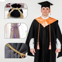 Bachelor's Matching Honor Cord, Graduation Matching, Bachelor's Matching, 2025 Graduation Ceremony Cord for Graduation, Orange and White - Image 5