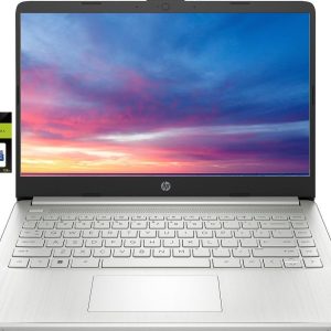 HP 14" Laptop Stream Ultral Light for Students and Business, Quad-core Intel Celeron Processor, 16GB RAM, 256GB Storage (128GB eMMC+128GB Ghost Manta SD Card), 1 Year Office 365, HDMI, Win 11