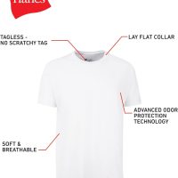 Hanes T-Shirt Pack, Stay-Tucked Cool & Breathable Cotton Tees, Best Undershirts for Men - Image 5