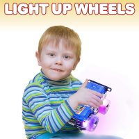 Light-Up Monster Truck Toys (2-Pack) – Push-&-Go Cars with Glowing Wheels – Birthday Gift for Toddlers, Boys & Girls Ages 3+ – Durable Friction-Powered Trucks – Batteries Included - Image 7