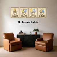 Winnie Wall Art Decor Set of 4 the Pooh Sign You Are Kind Brave Wall Art Posters for Room Nursery (8x10 Unframed) - Image 5