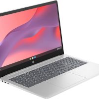HP Chromebook Laptop 15 ( 15.6" Anti-Glare, Intel N200 (> i3-1115G4), 8GB DDR5 RAM, 128GB Storage (64GB eMMC + 64GB SD Card), Numeric KB) Home & Student, Webcam w/Shutter, Wi-Fi, Chrome OS, Silver - Image 2