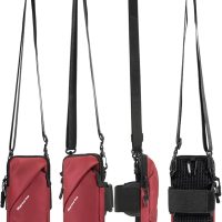 Cell Phone Holder, Small Crossbody Shoulder Holsters Bag with Arm Band, Fits iPhone and Android, Use for Running, Walking, Hiking & Biking (6.7 Inches, Red) - Image 8